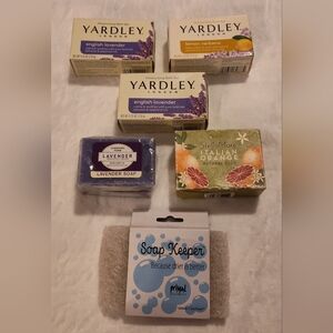 NEW! Bundle Of Bar Soaps And Soap Saver (7 Items)